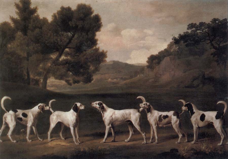 Foxhounds in a Landscape